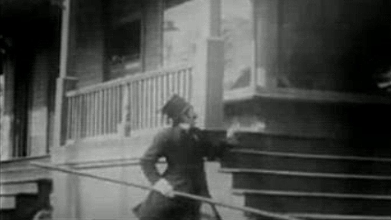 The Curtain Pole 1909 movie scene