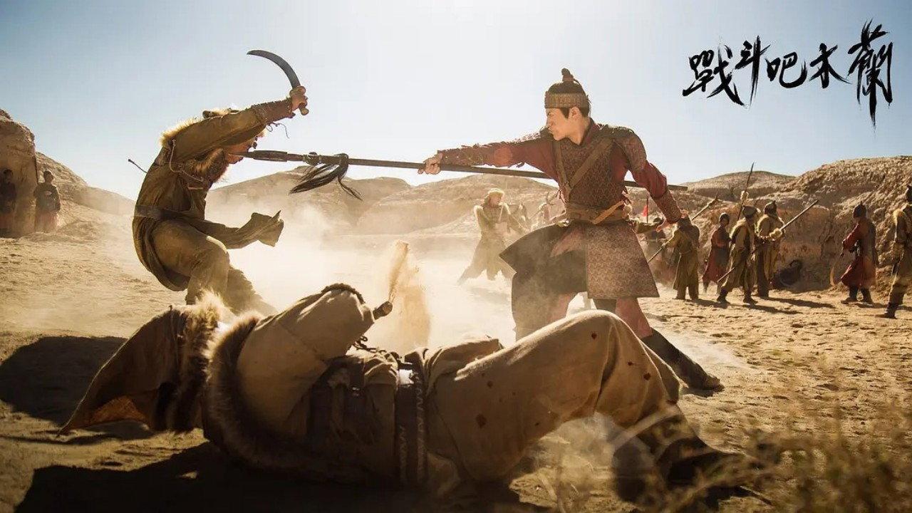 Fighting Mulan 2025 movie scene