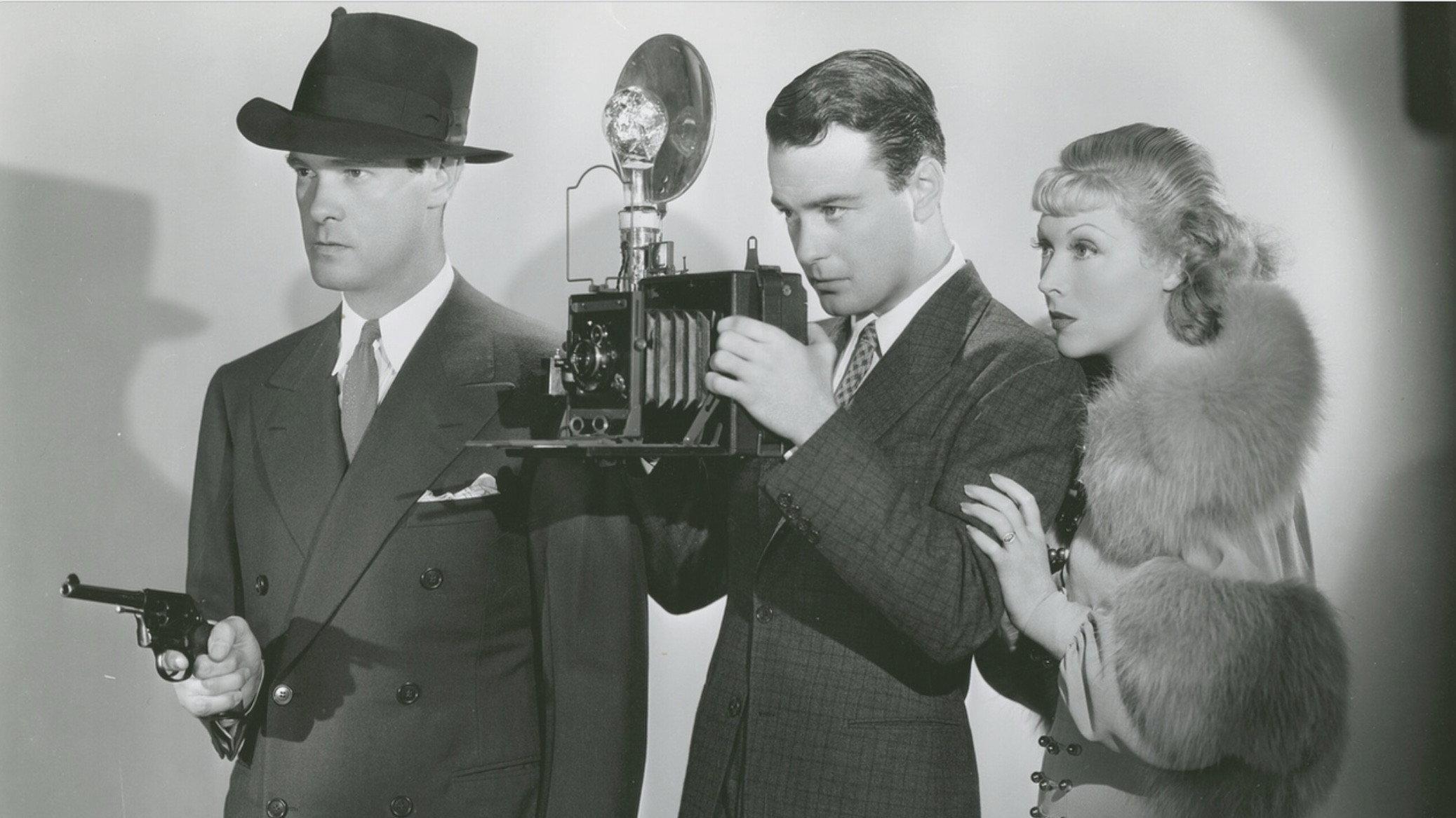 Murder with Pictures 1936 movie scene