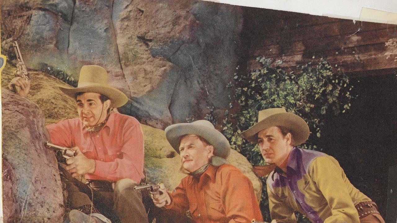 The Trail of the Silver Spurs 1941 movie scene