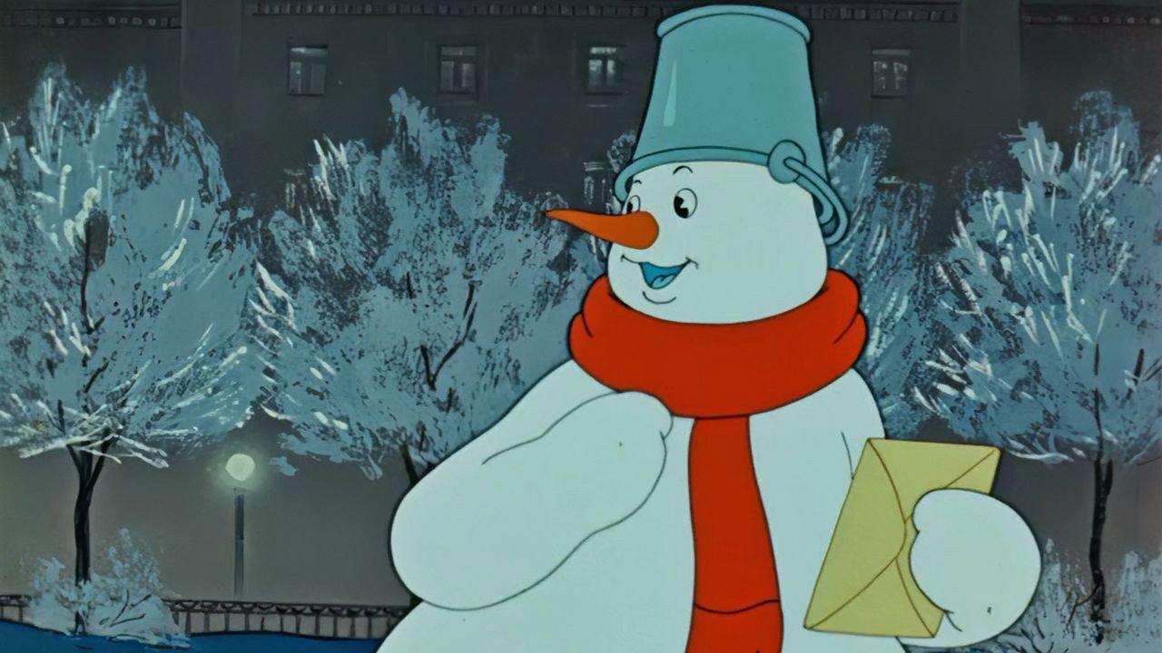 The Snowman-Postman 1955 movie scene