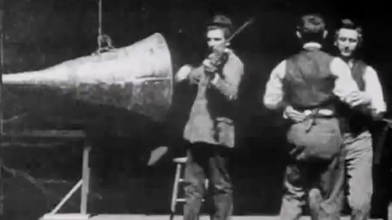 Dickson Experimental Sound Film 1894 movie scene