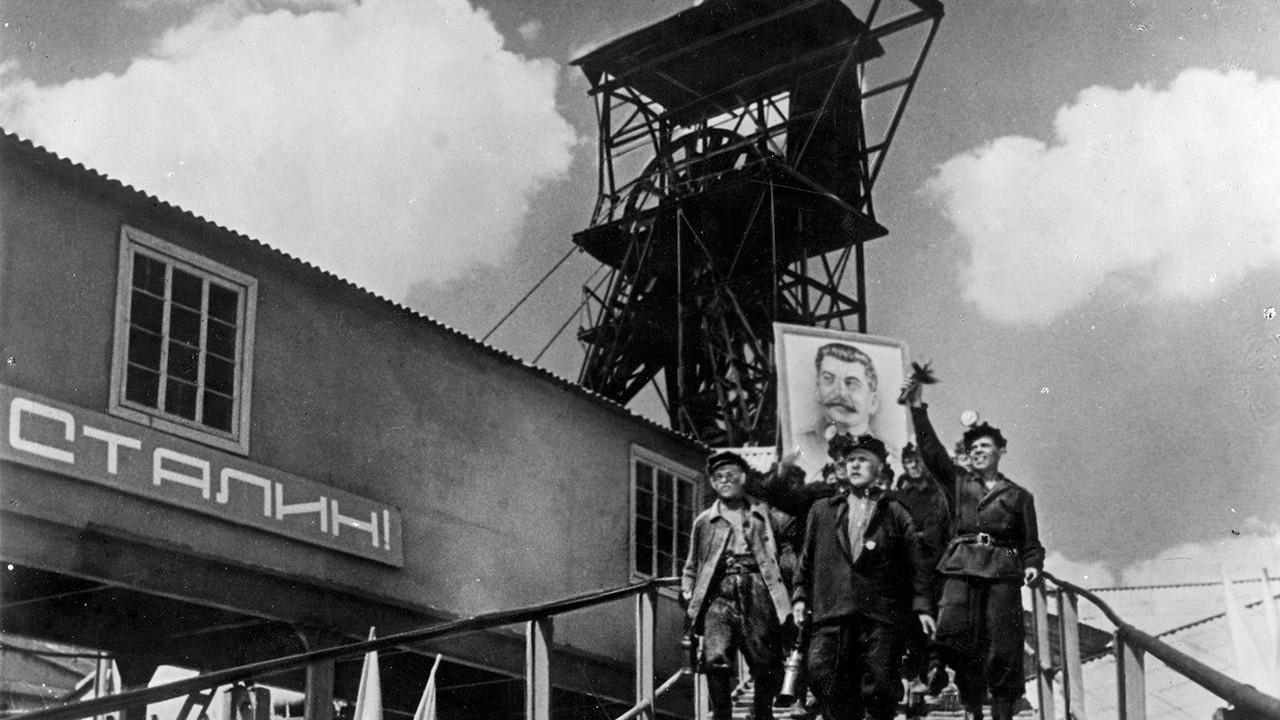 The Miners of Donetsk 1951 movie scene