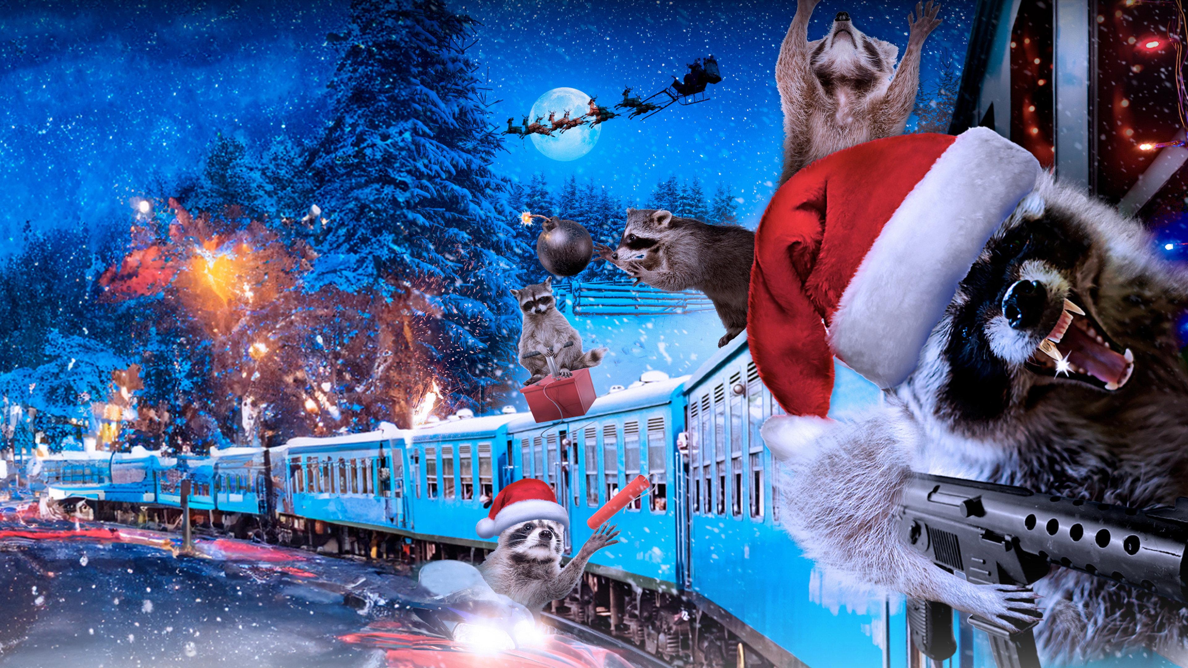 Killer Raccoons 2: Dark Christmas in the Dark 2019 movie scene