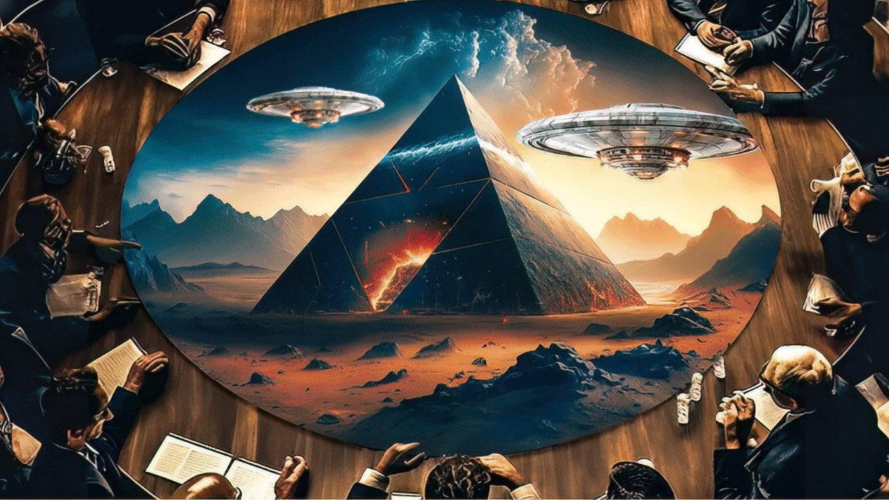 Alien Mysterious: Pyramid Enigmas, Ancient Healing Powers and Illuminati Descendants 2024 movie scene