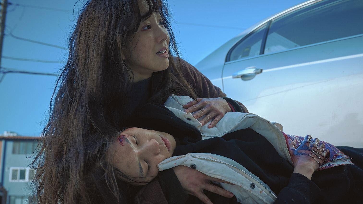 The Woman in the White Car 2025 movie scene