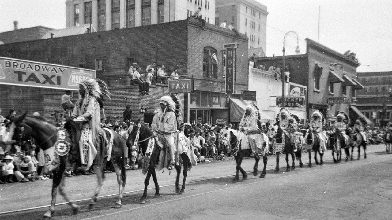 Calgary Stampede 1948 movie scene