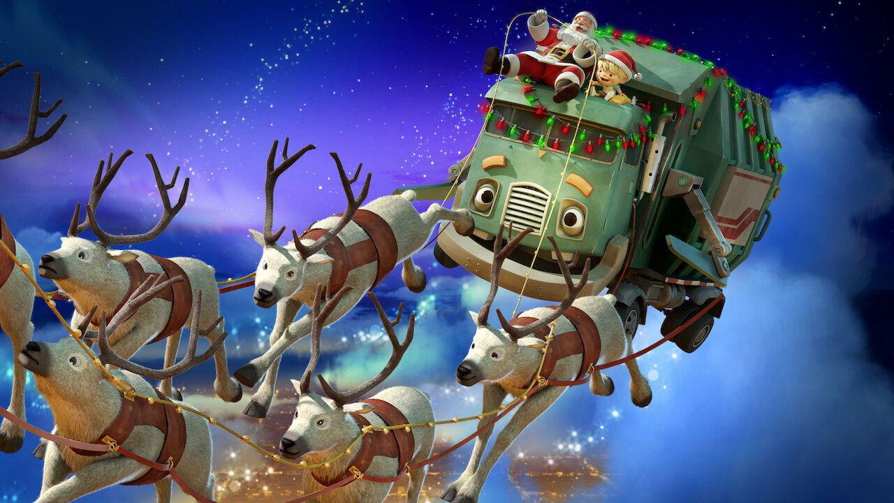 A Trash Truck Christmas 2020 movie scene