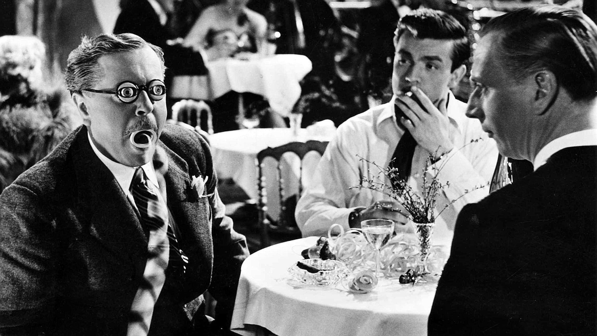 Three Men in the Snow 1955 movie scene