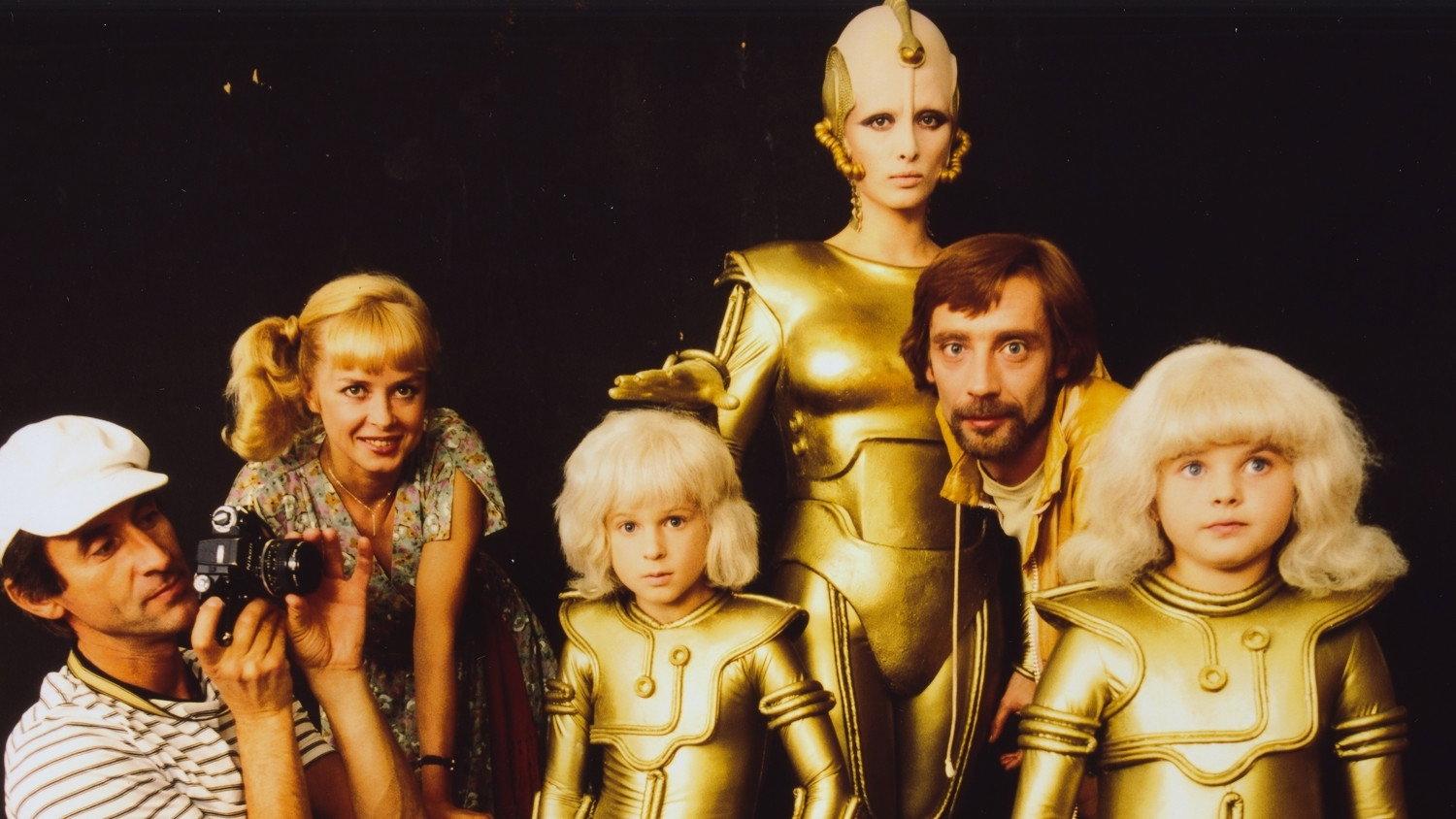 Visitors from the Galaxy 1981 movie scene