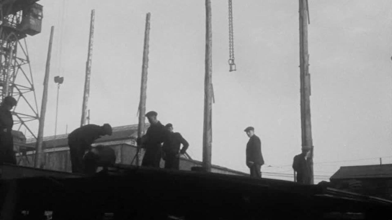The Launch of the Punta Medanos at Wallsend 1950 movie scene
