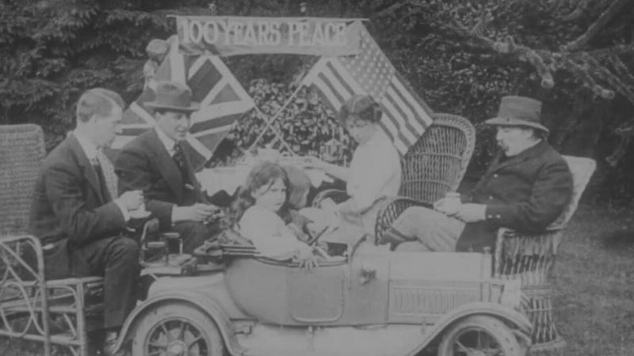 The Smallest Car in the Largest City in the World 1913 movie scene