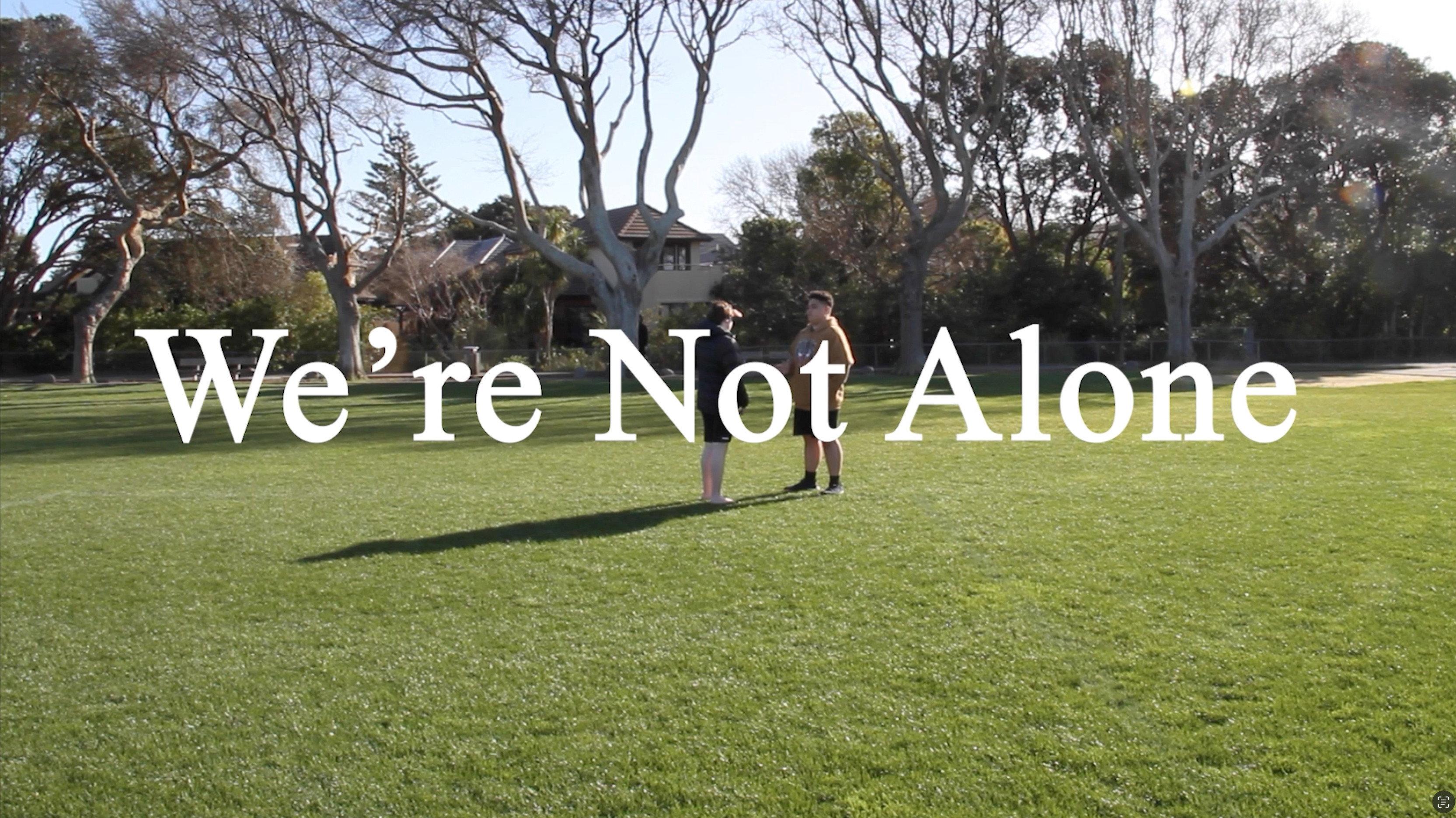 We're Not Alone 2026 movie scene