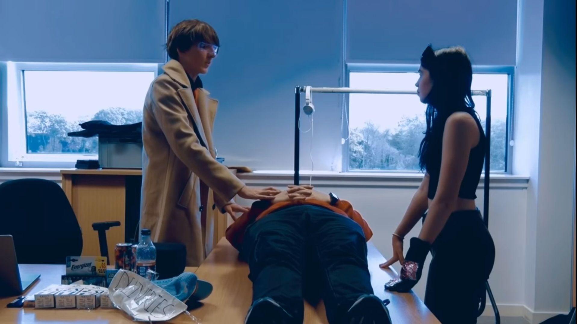Cyberpunk Newsagent 2025 movie scene
