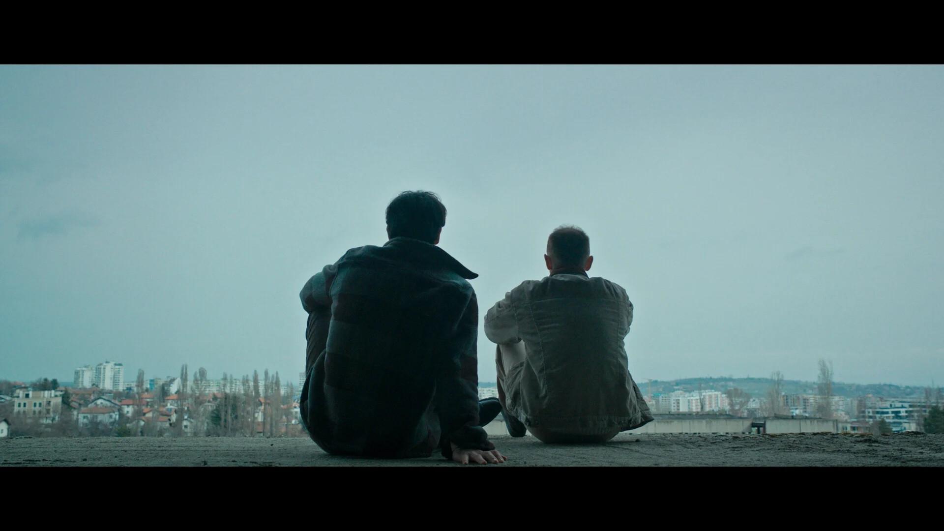Looking Down 2025 movie scene