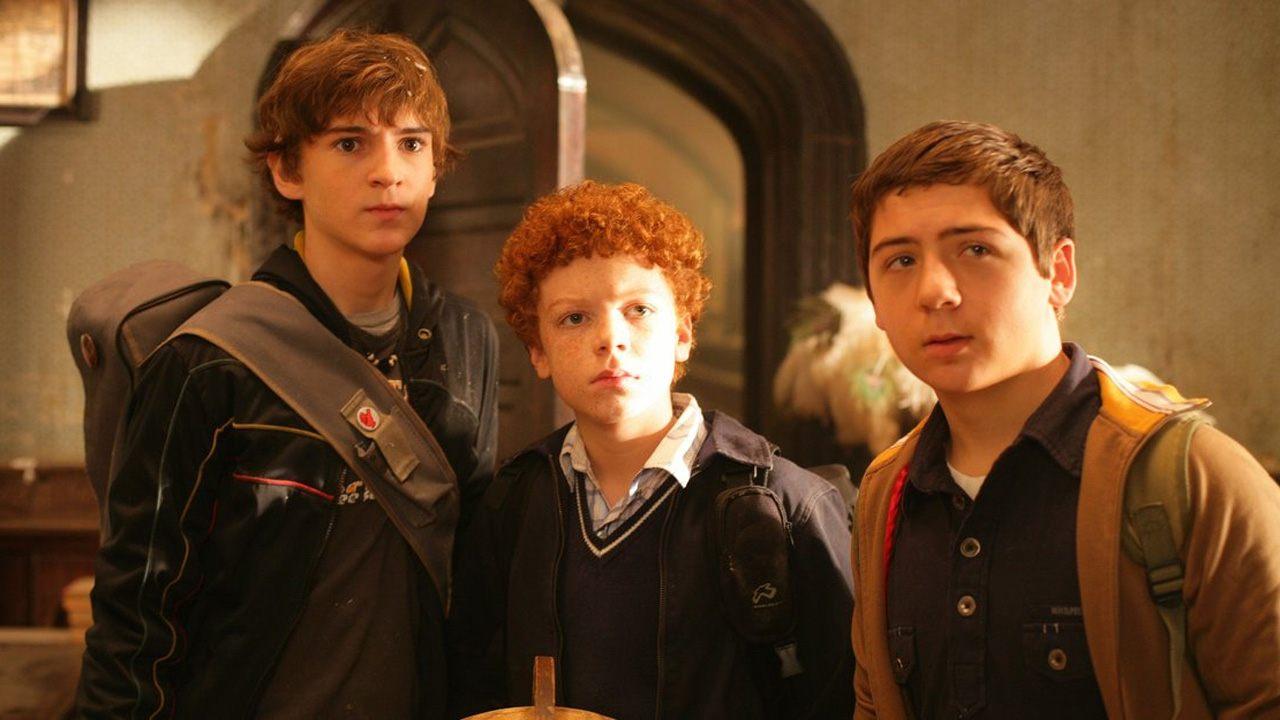 The Three Investigators in The Secret of Terror Castle 2009 movie scene