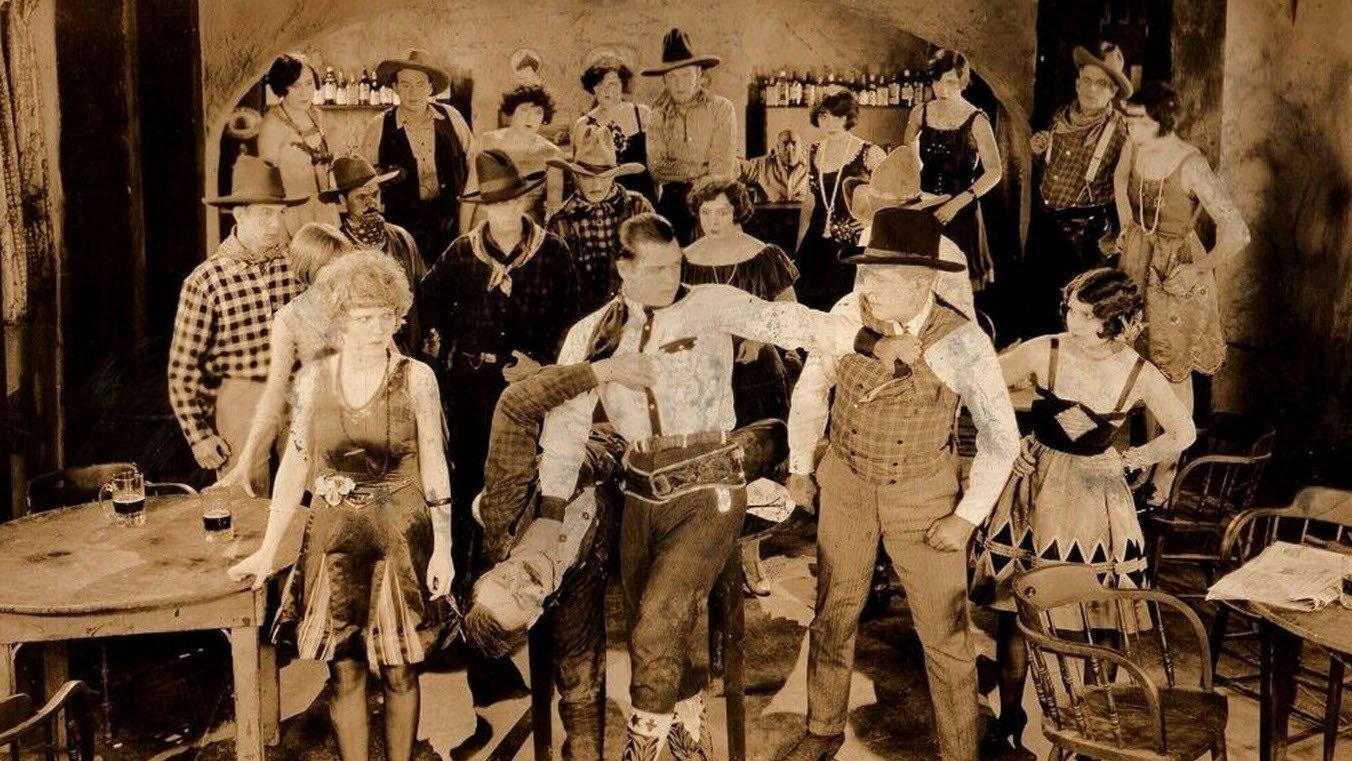 Across the Plains 1928 movie scene