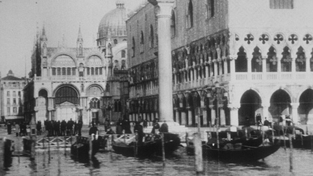 Panorama of St. Mark's Square Taken From a Boat 1896 movie scene