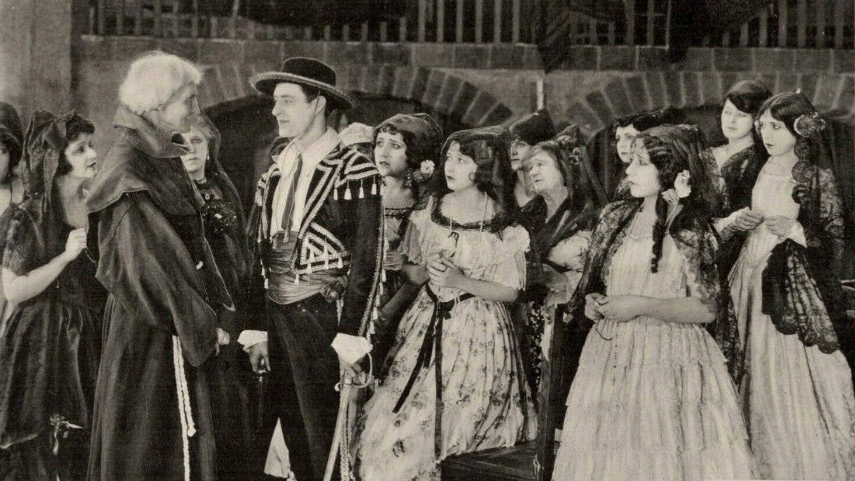A California Romance 1922 movie scene