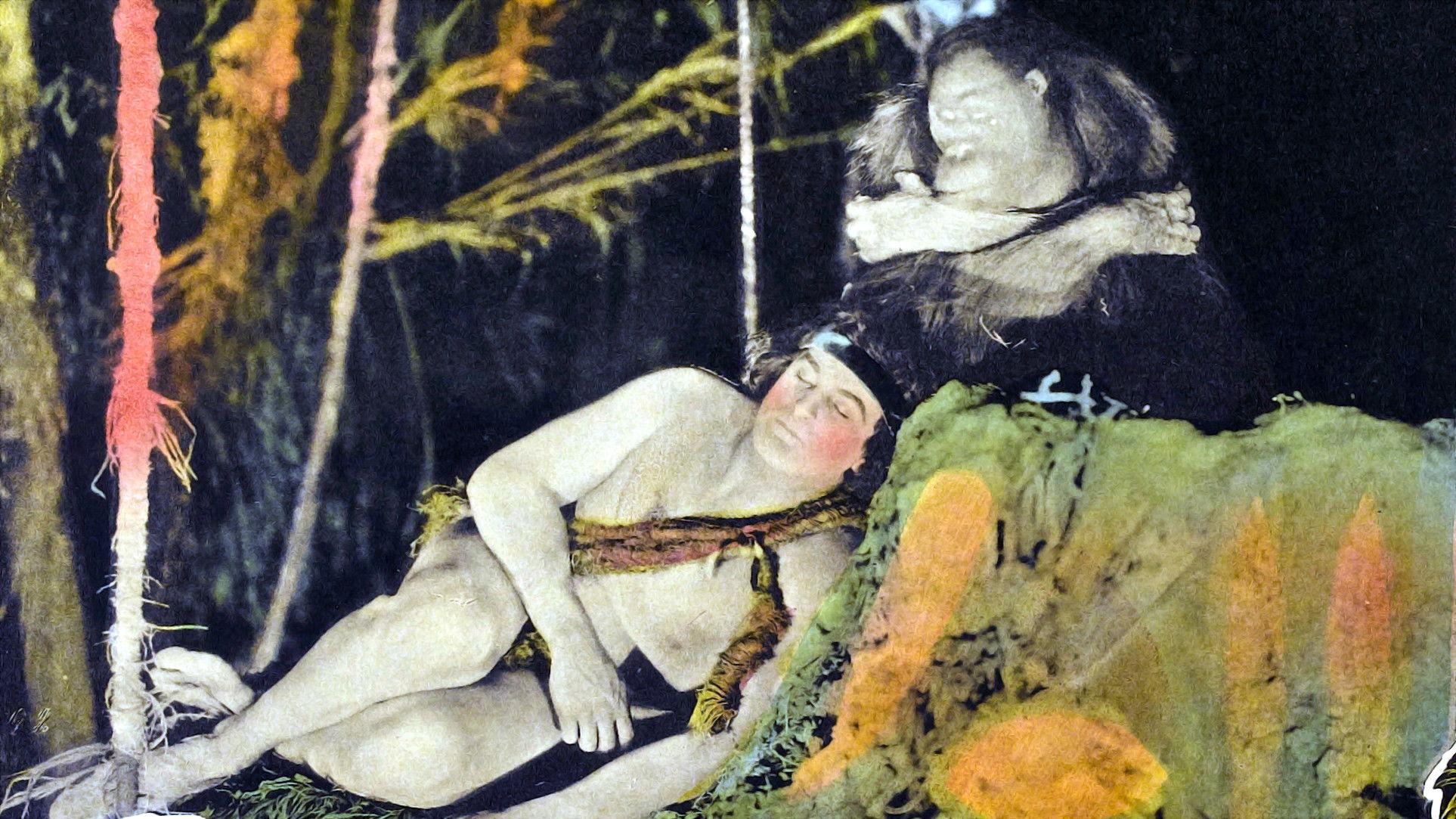 The Adventures of Tarzan 1921 movie scene