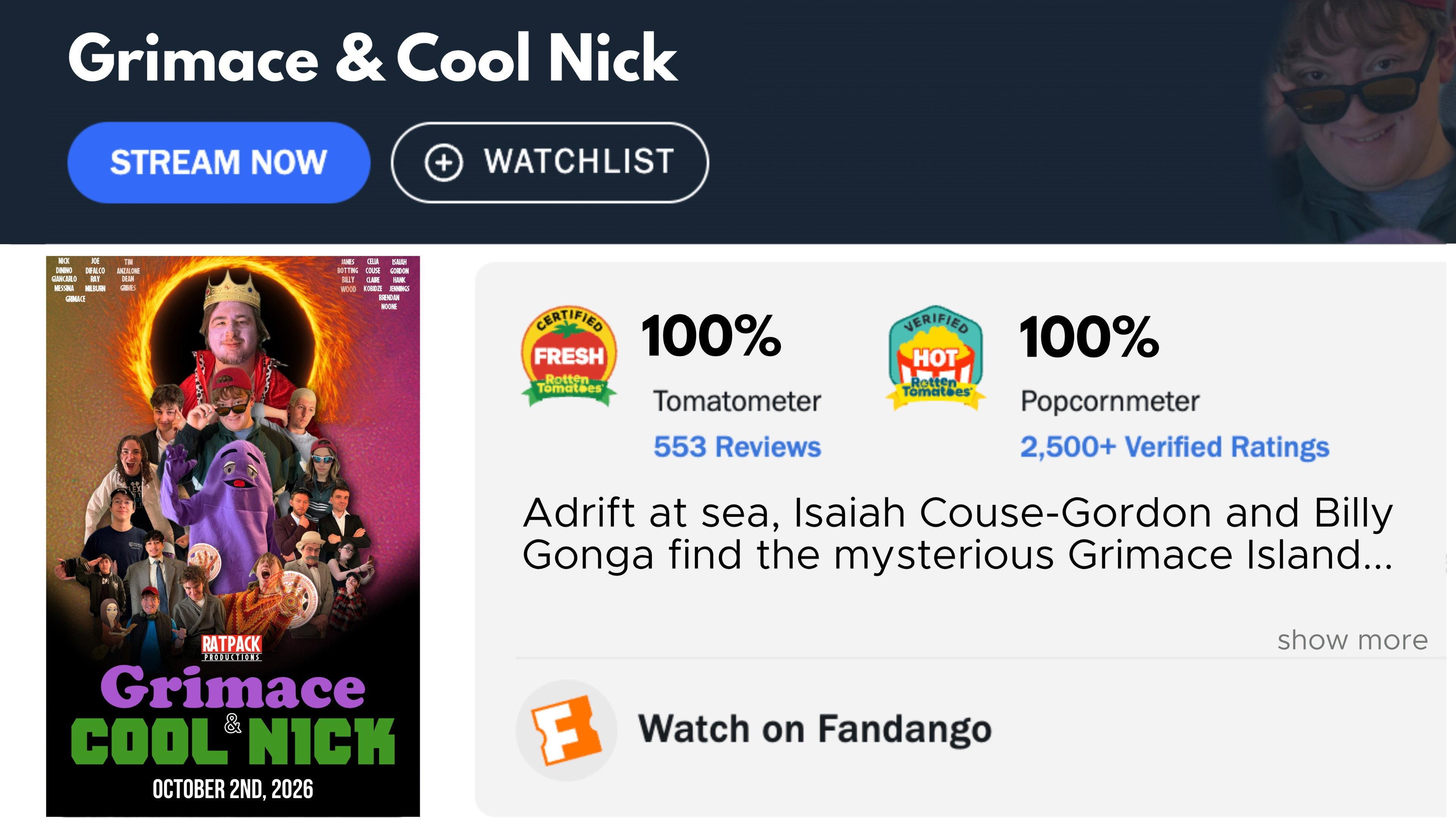 Grimace & Cool Nick 2026 movie scene