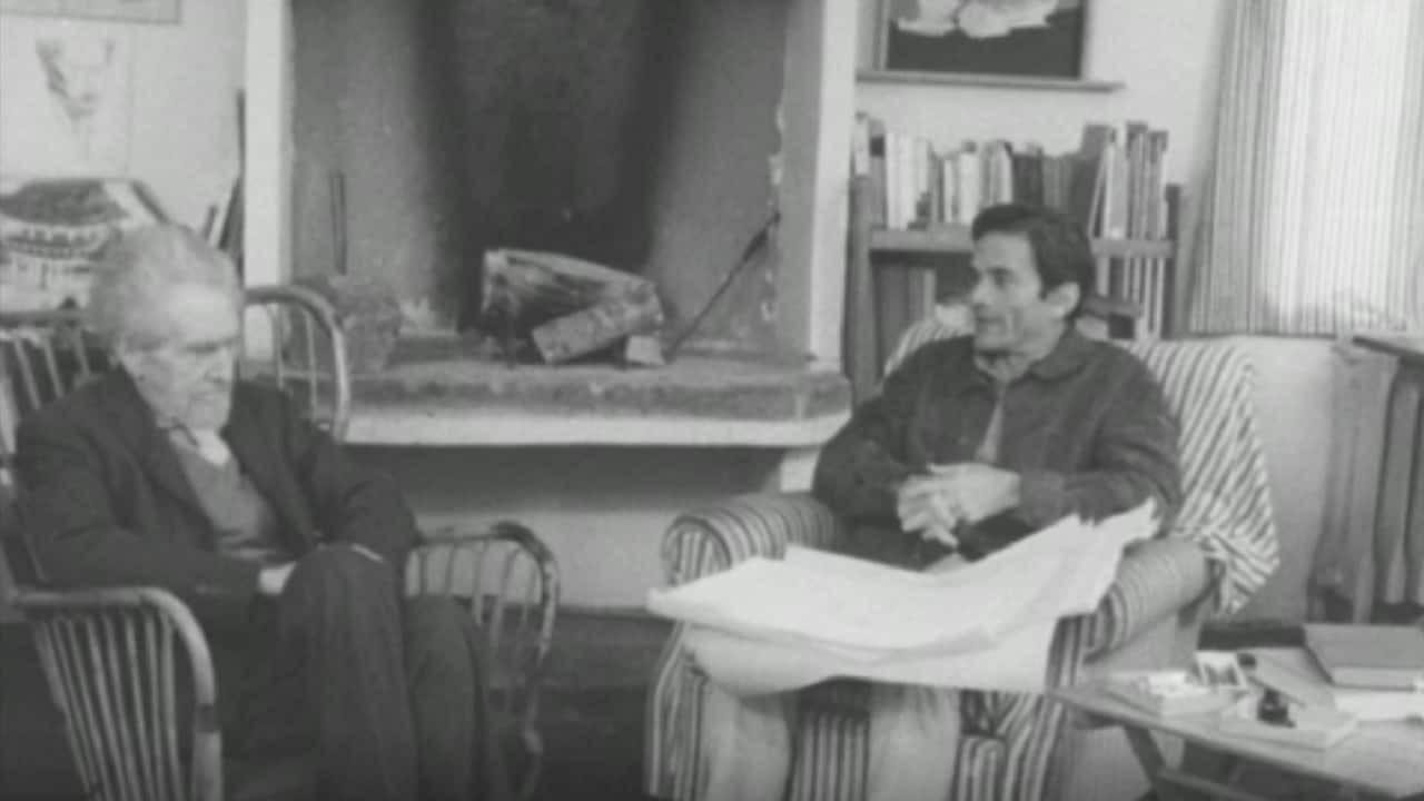 Pasolini Interviews: Ezra Pound 1967 movie scene