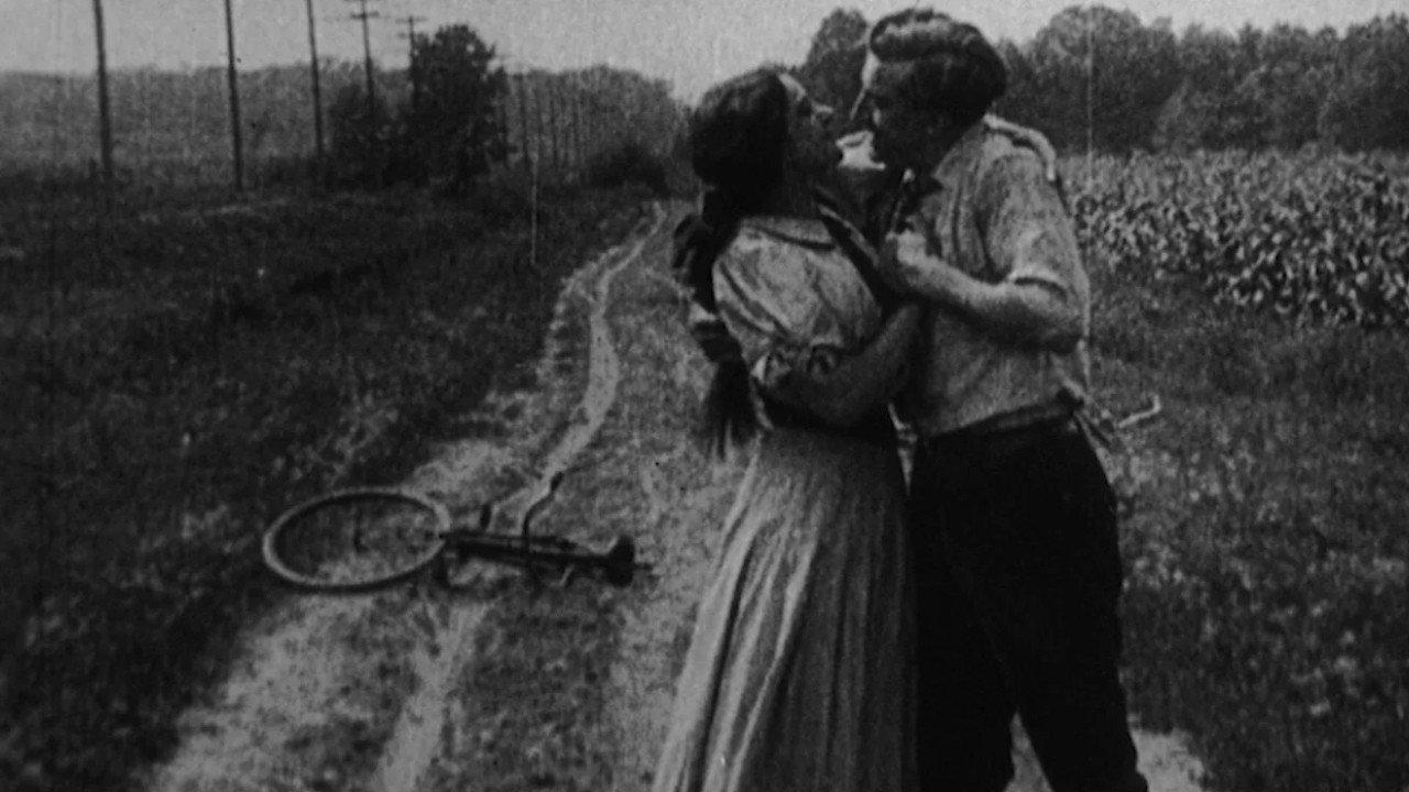 Two Men and a Girl 1911 movie scene