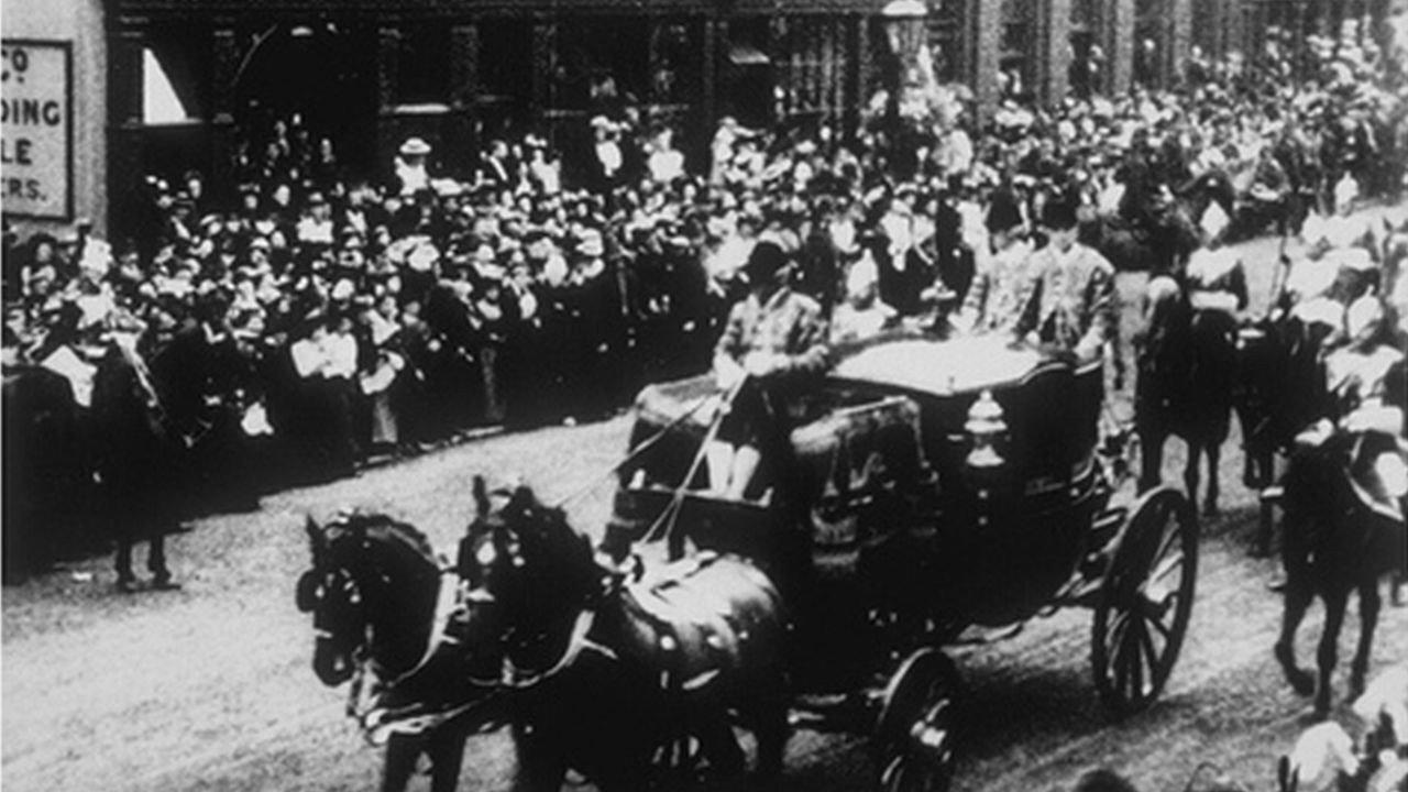 Procession to Princess Maud's Wedding 1896 movie scene