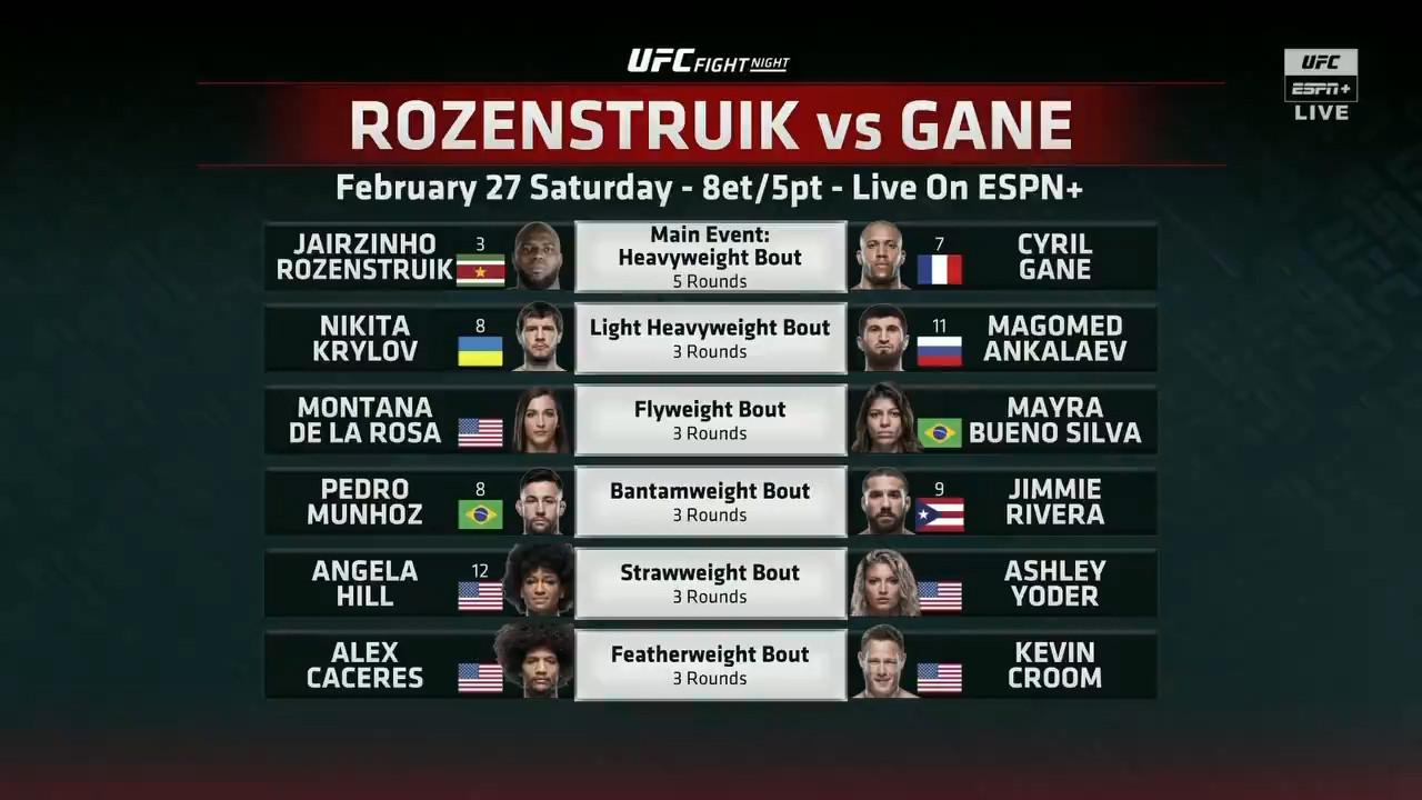 UFC Fight Night 186: Rozenstruik vs. Gane 2021 movie scene