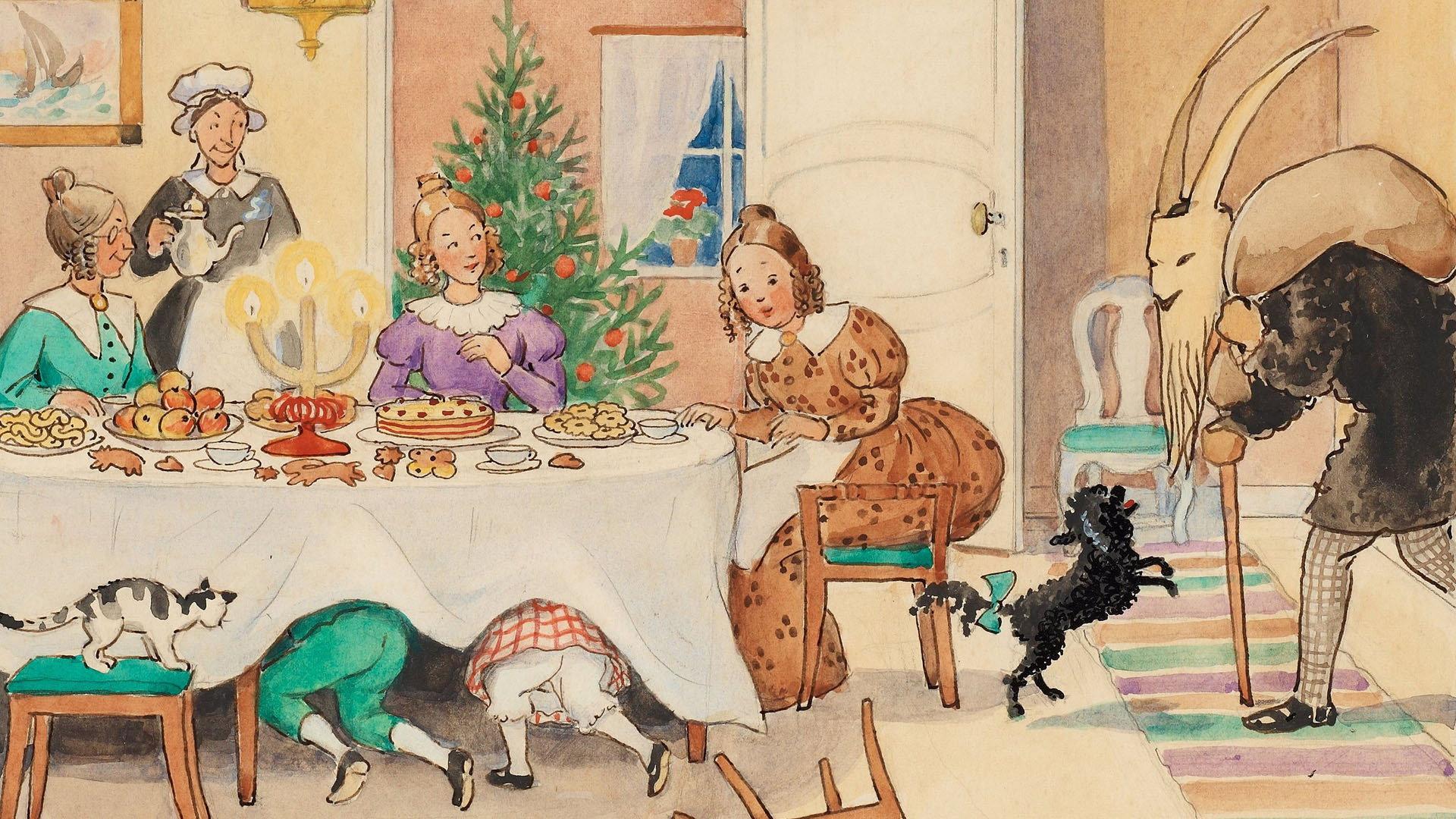 Petter's and Lotta's Christmas 1968 movie scene