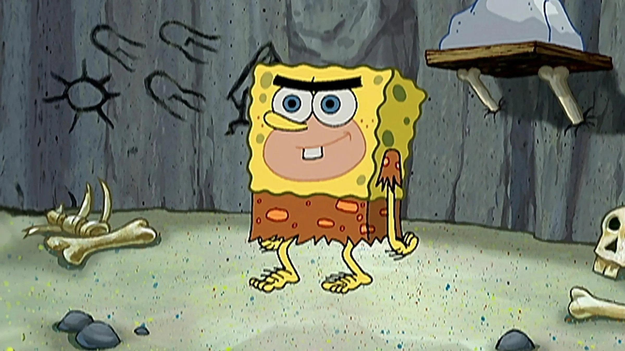 SpongeBob SquarePants: SpongeBob Goes Prehistoric 2004 movie scene