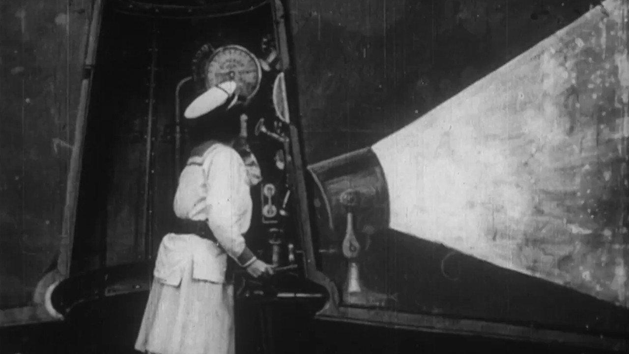 The Aerial Submarine 1910 movie scene
