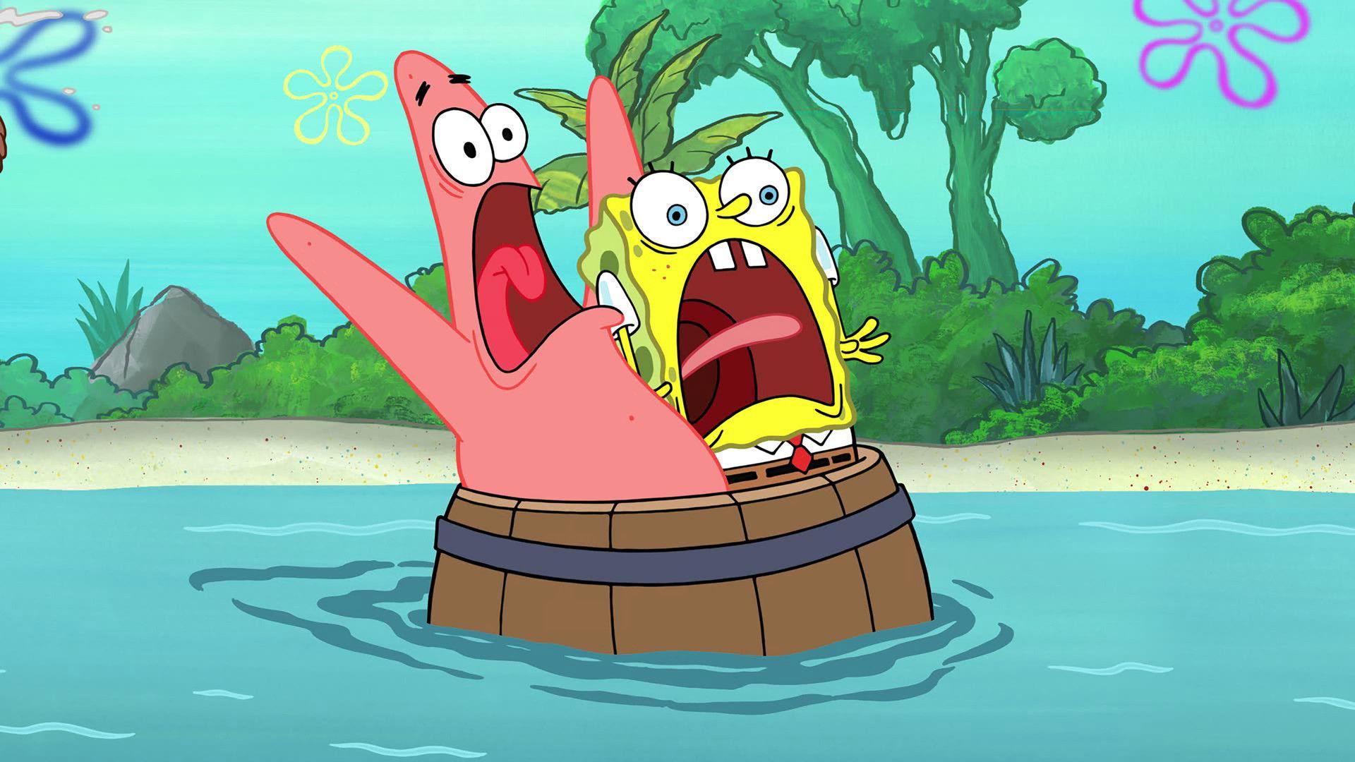 SpongeBob and Patrick's Timeline Twist-Up 2025 movie scene