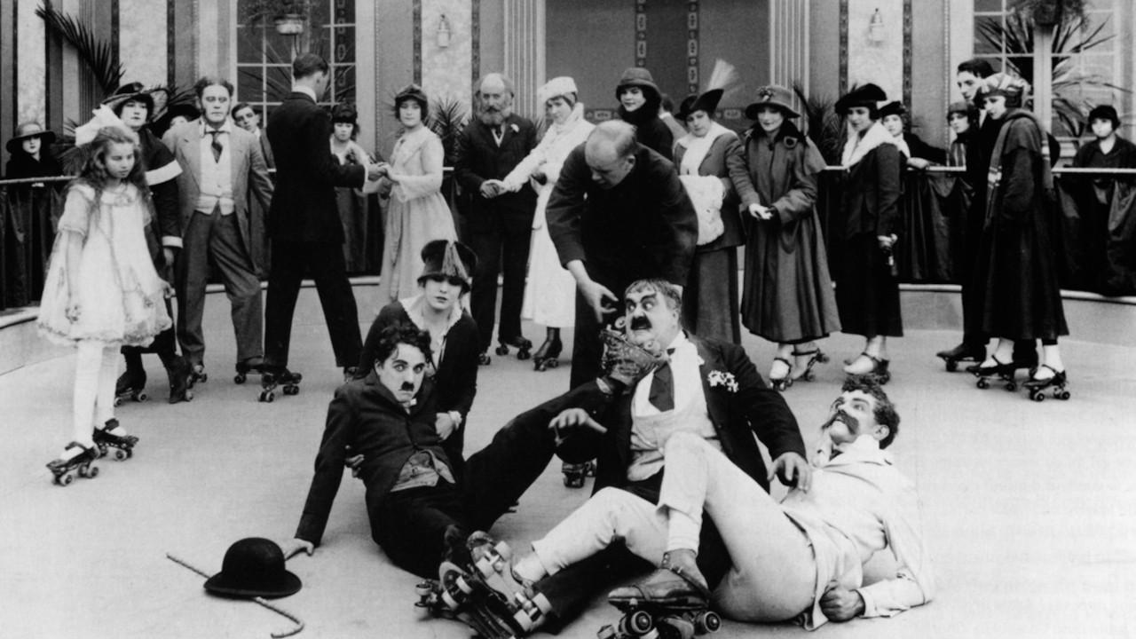 The Rink 1916 movie scene