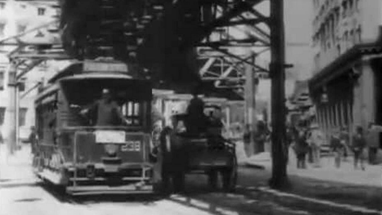 Brooklyn, Fulton Street 1896 movie scene