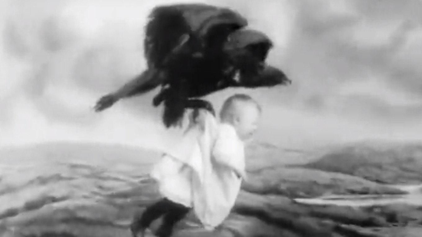 Rescued from an Eagle's Nest 1908 movie scene