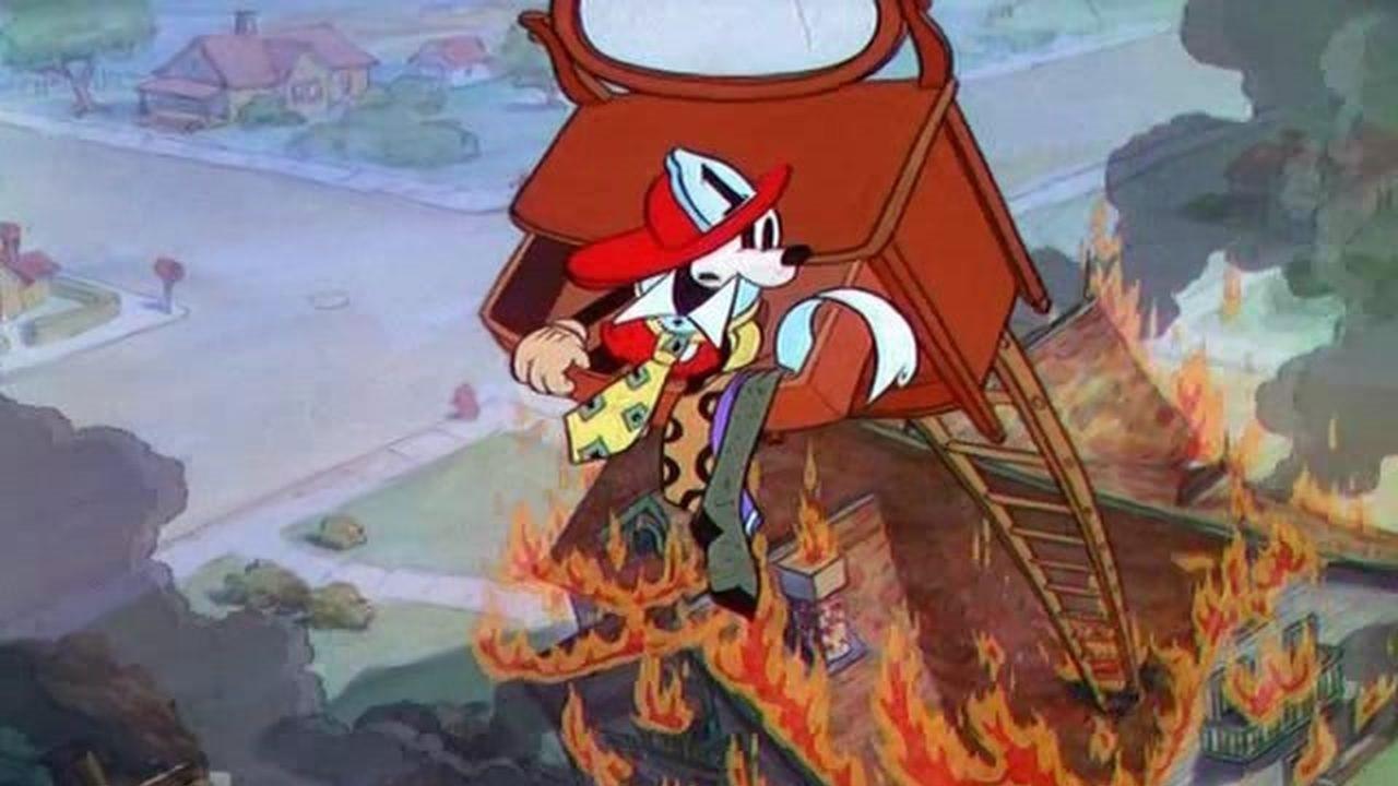 Mickey's Fire Brigade 1935 movie scene