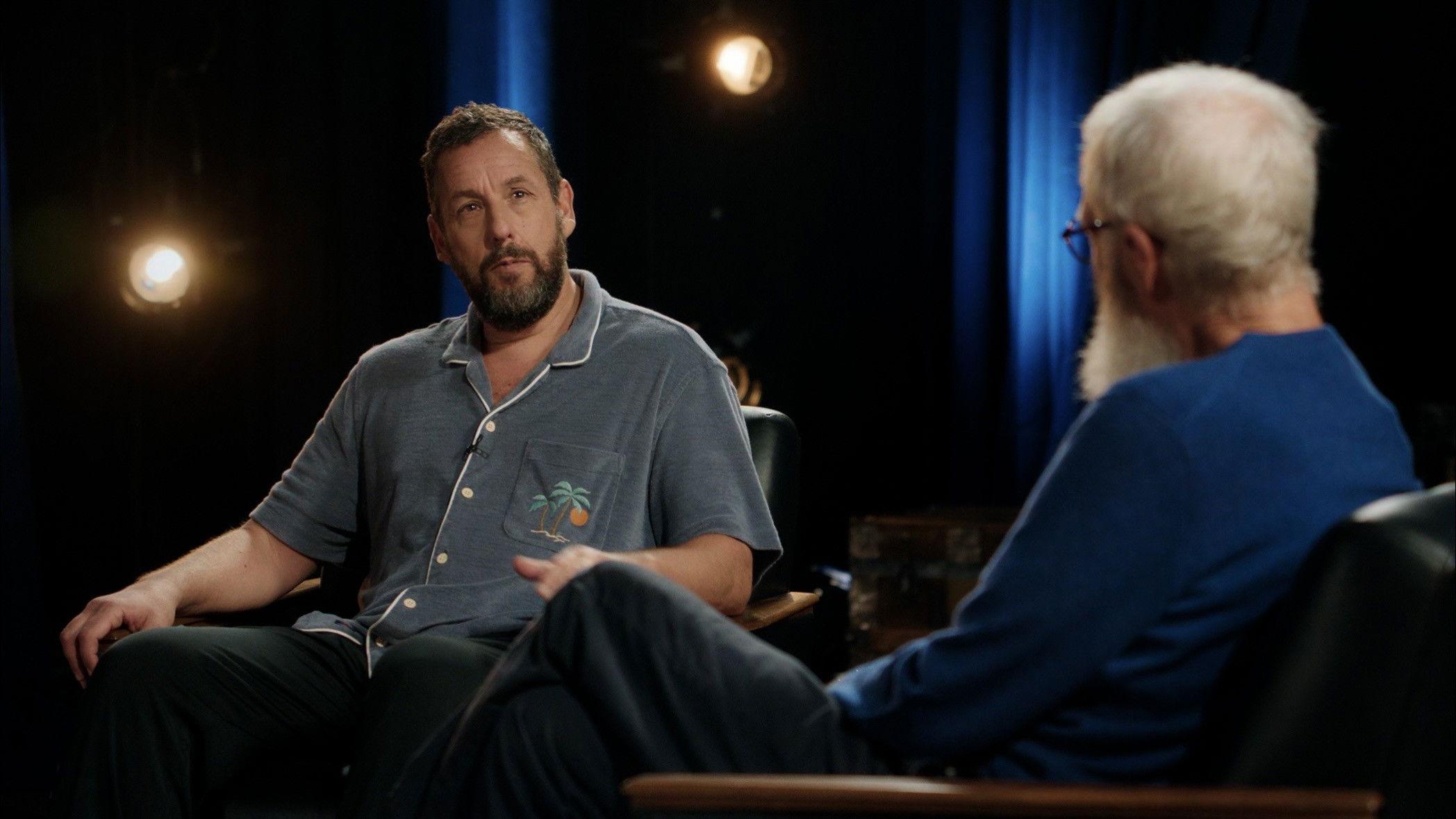 My Next Guest with David Letterman and Adam Sandler 2025 movie scene