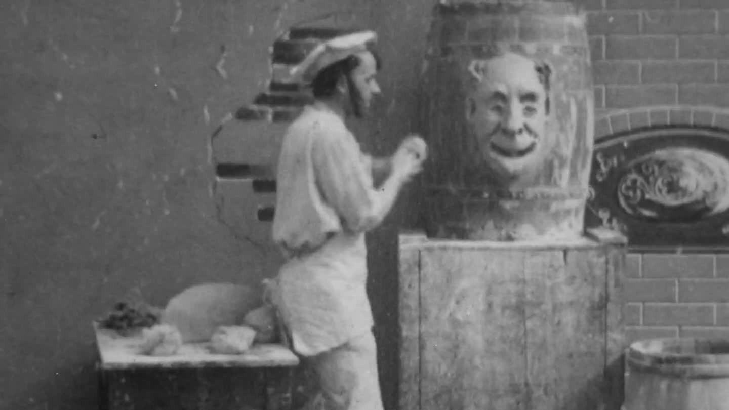 Fun in a Bakery Shop 1902 movie scene