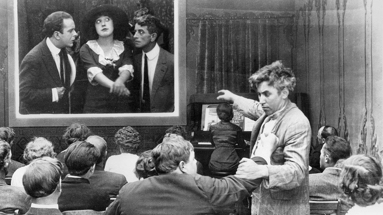 Mabel's Dramatic Career 1913 movie scene