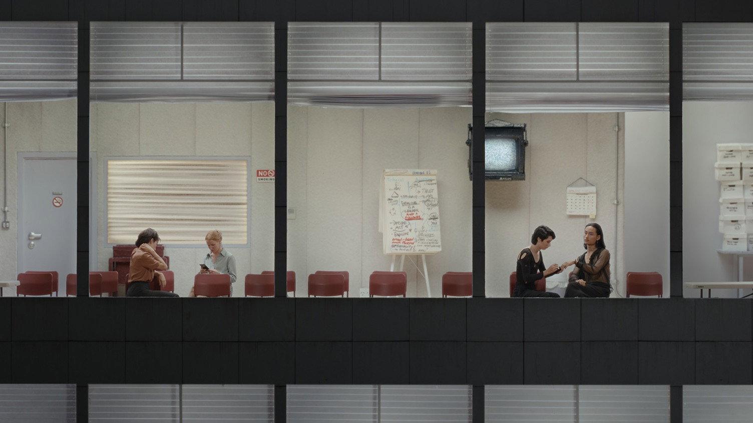 Working Late 2024 movie scene