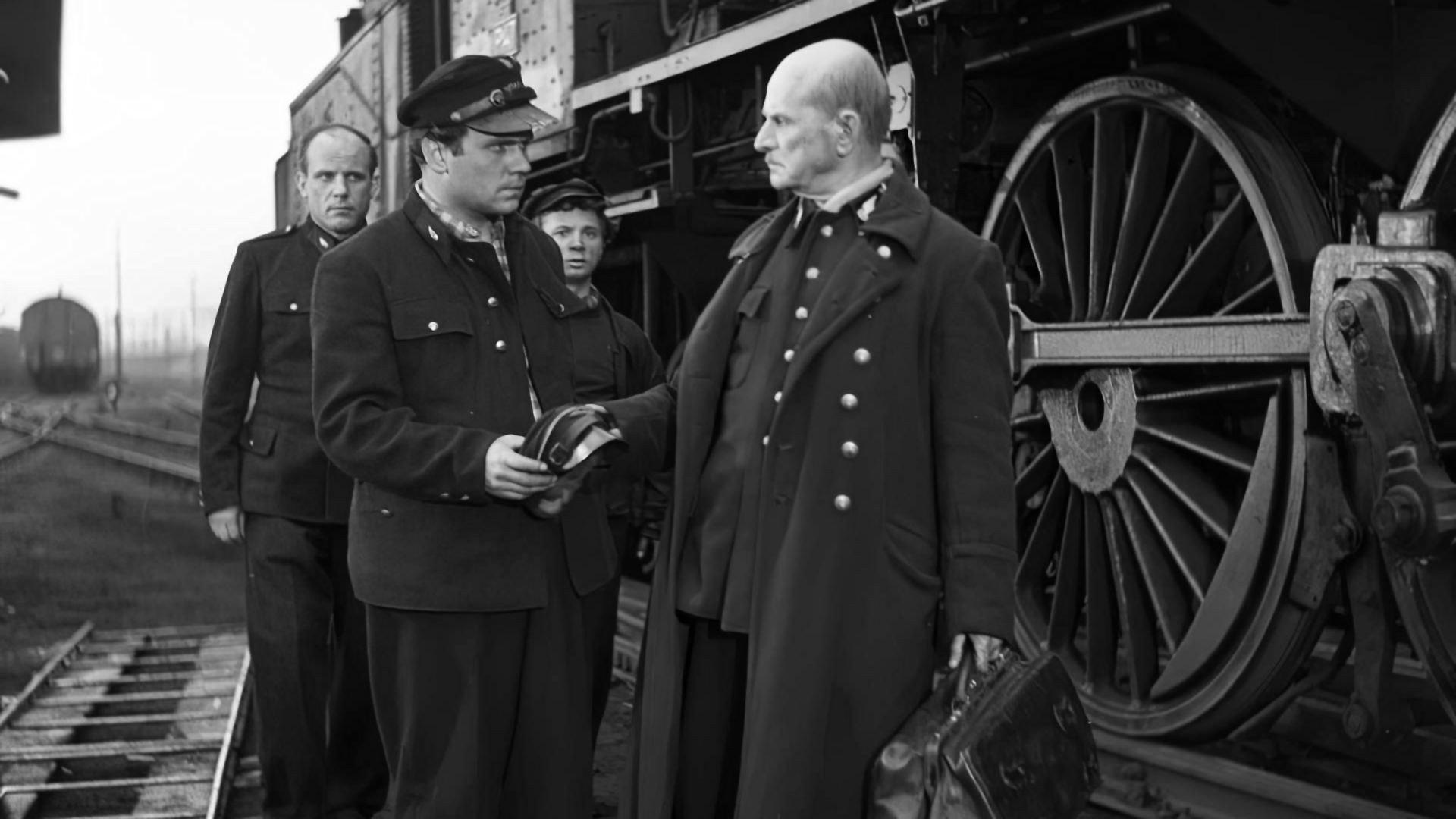 Man on the Tracks 1957 movie scene
