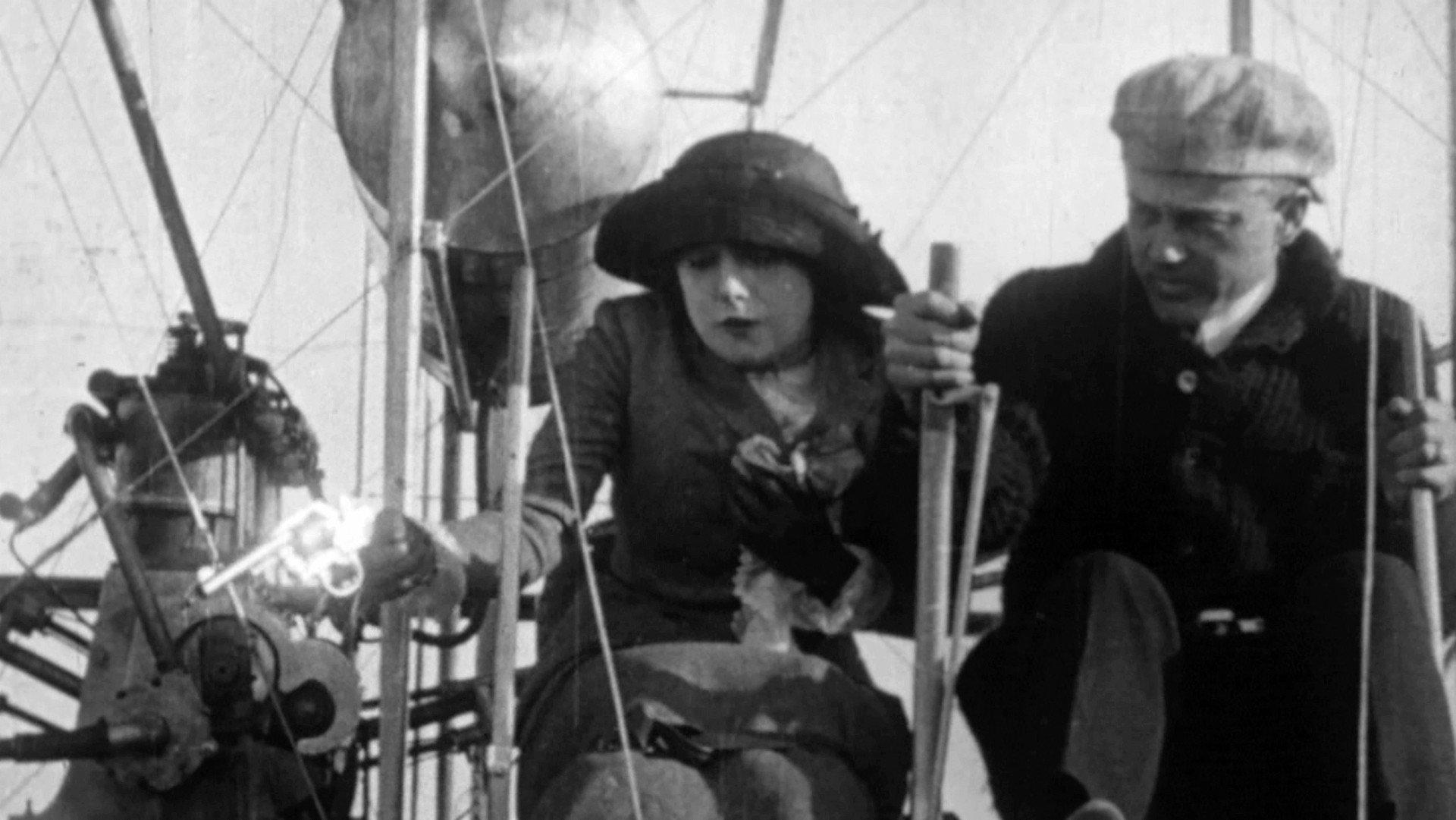 A Dash Through the Clouds 1912 movie scene