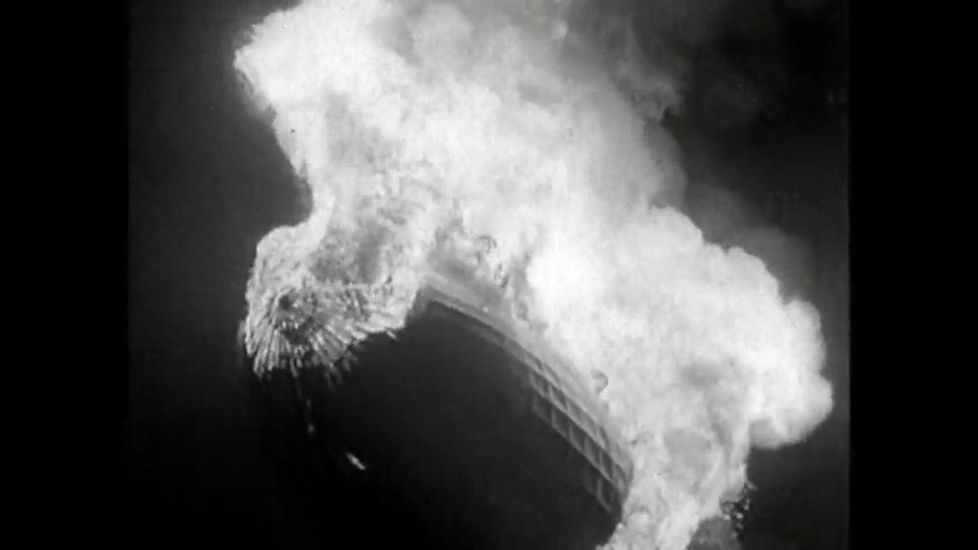 Hindenburg Explodes! 1937 movie scene
