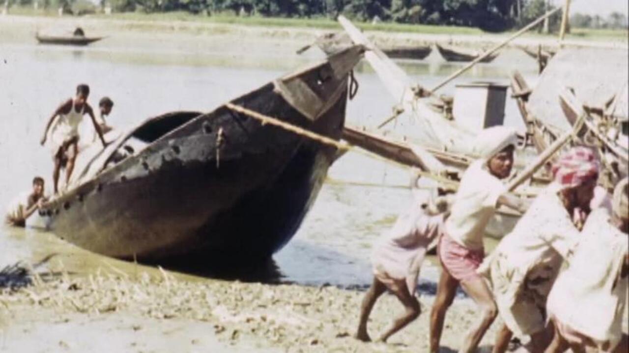 Boat Repairs - Sunderbans 1935 movie scene