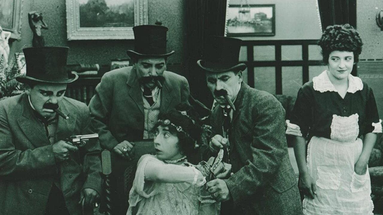 Lady Baffles and Detective Duck in When the Wets Went Dry 1915 movie scene