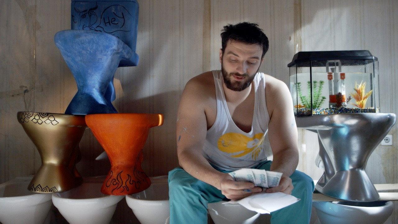 Anna & Vano. Bathroom & Wine 2017 movie scene