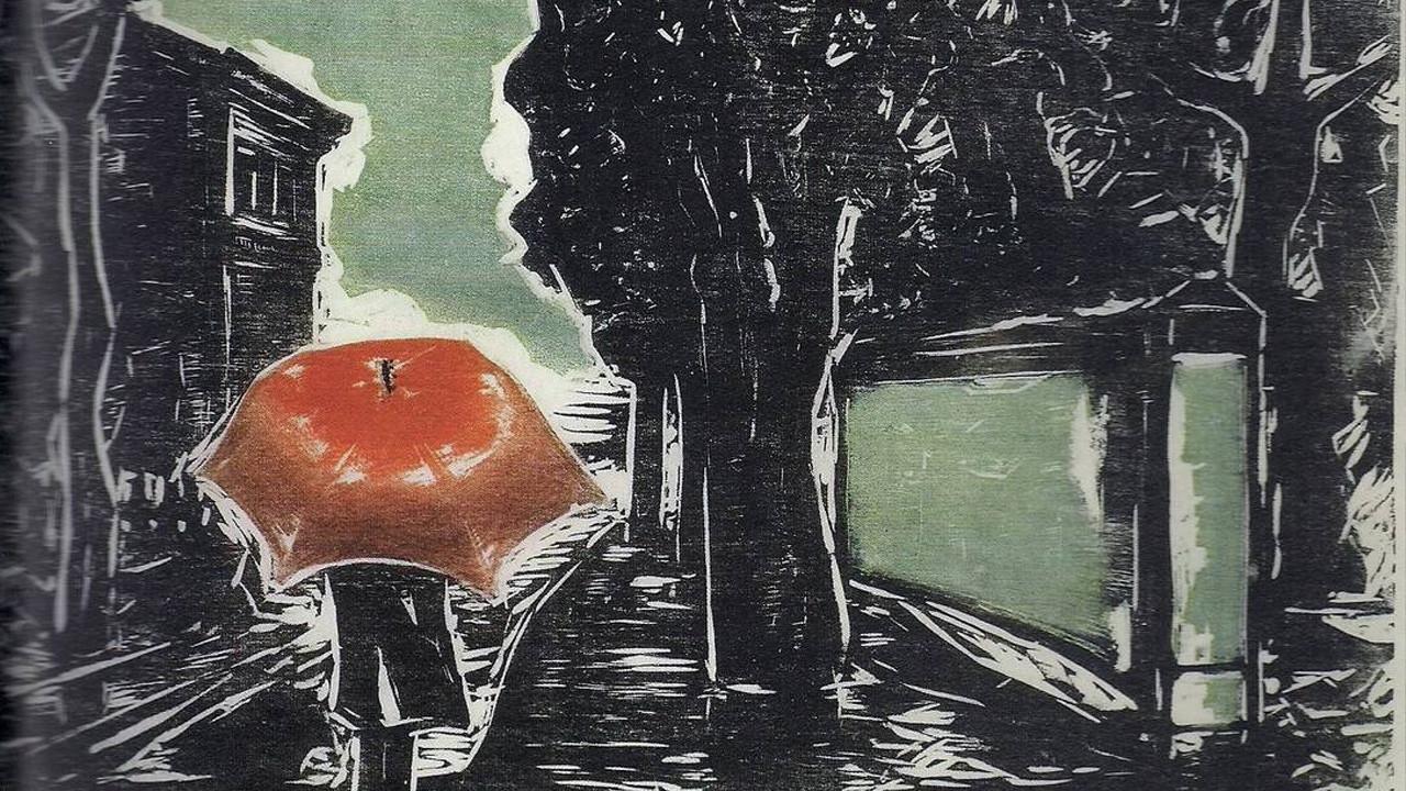 O Guarda-Chuva Vermelho 1966 movie scene