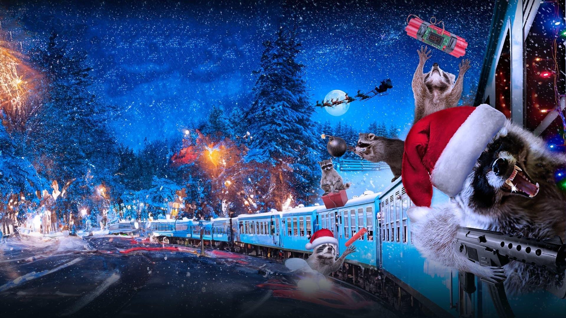 Killer Raccoons 2: Dark Christmas in the Dark 2019 movie scene