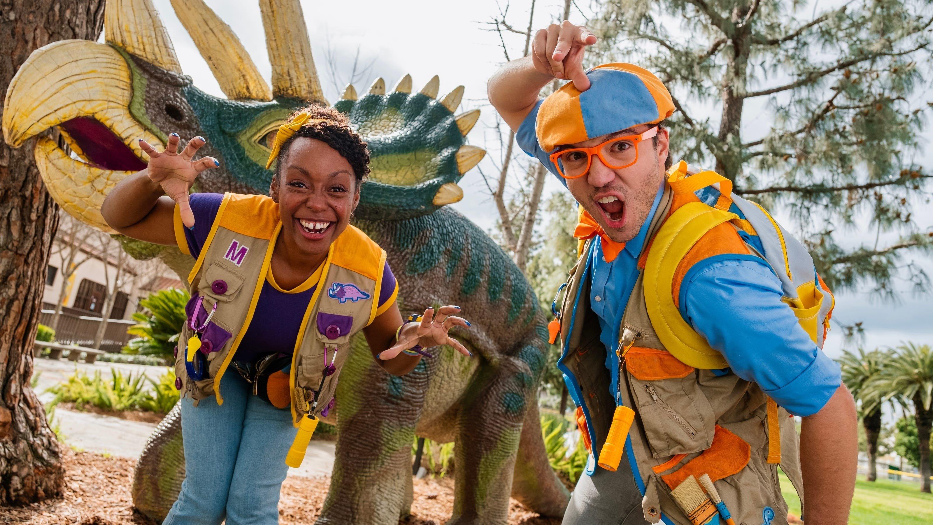 Blippi's Big Dino Adventure 2023 movie scene